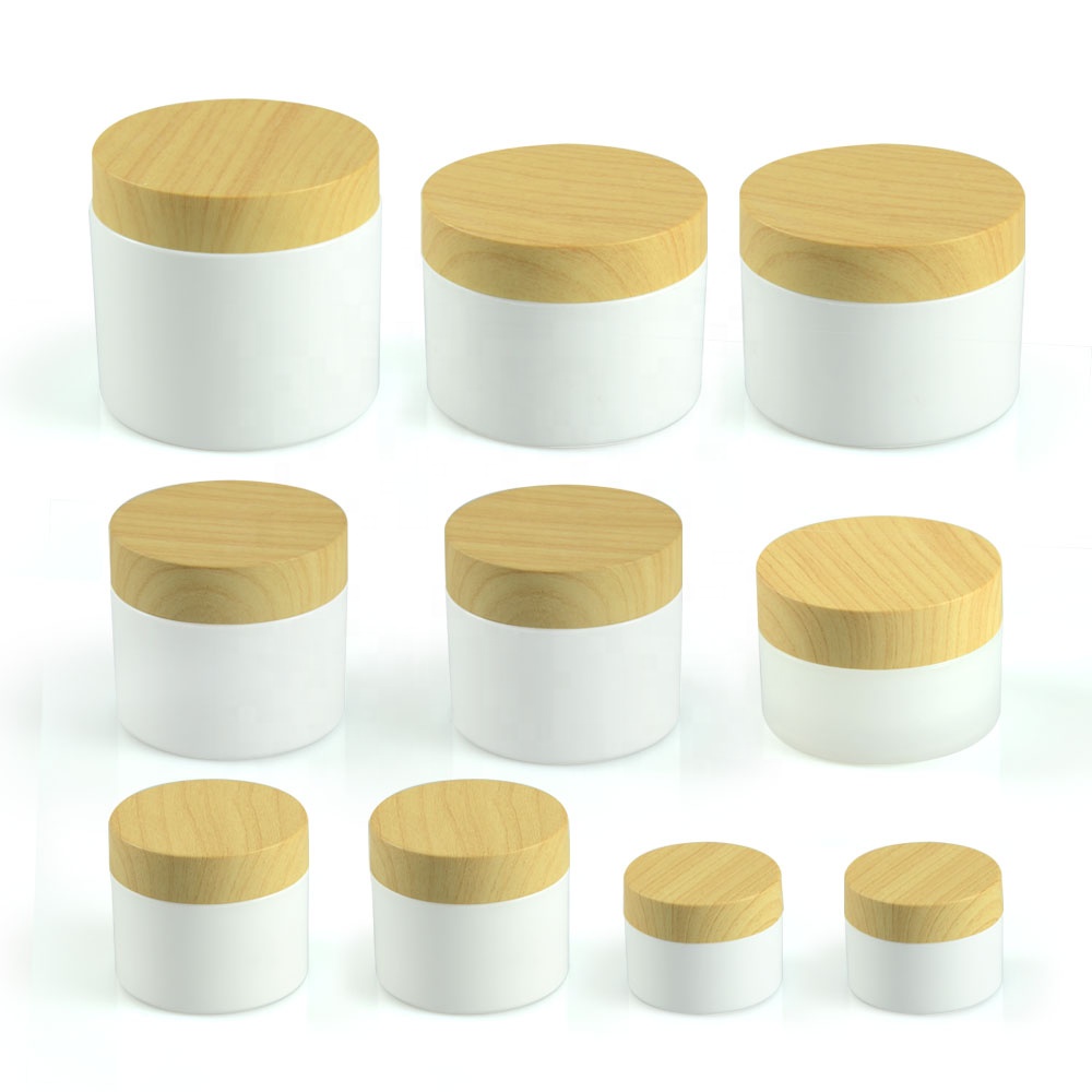 10g 20g 30g 50g 100g 150g 200g 250g 380g Empty Plastic Face Cream Cosmetic PetJar with wood lid