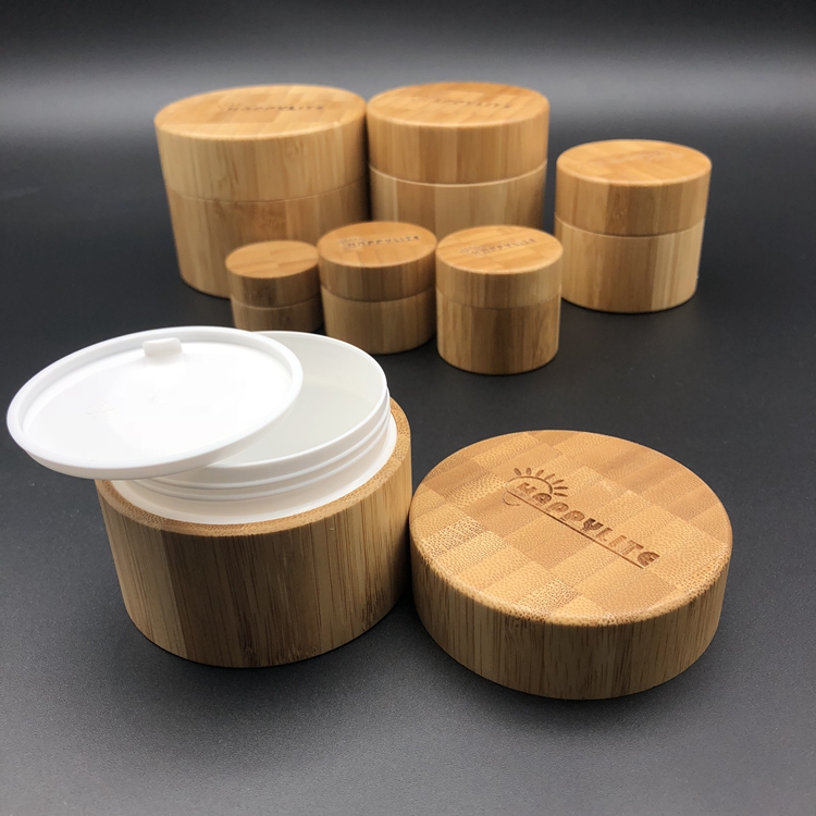 10g 20g 30g 50g 100g 150g 200g 250g Eco-friendly Cheap Skincare Plastic Cream Jar Bamboo Cosmetic Container