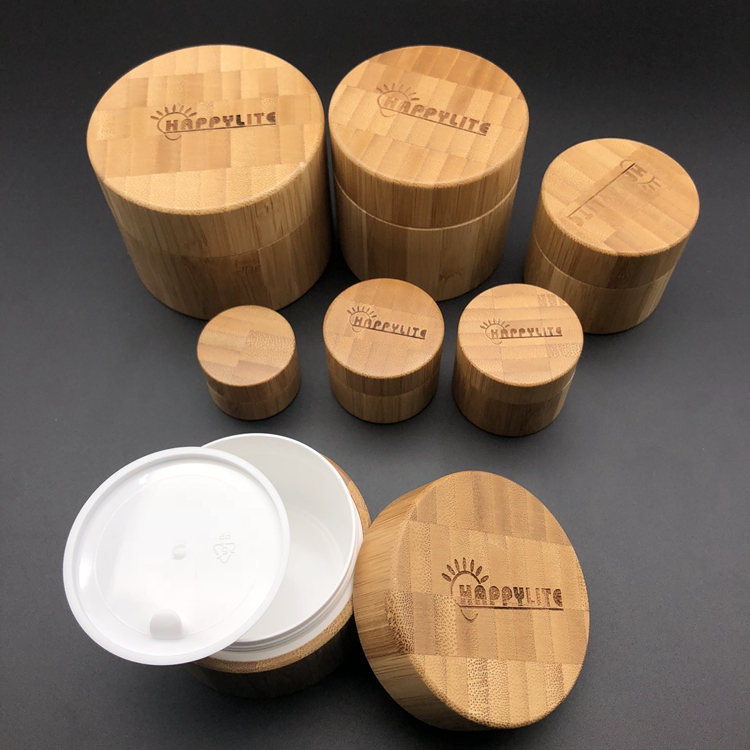10g 20g 30g 50g 100g 150g 200g 250g Eco-friendly Cheap Skincare Plastic Cream Jar Bamboo Cosmetic Container