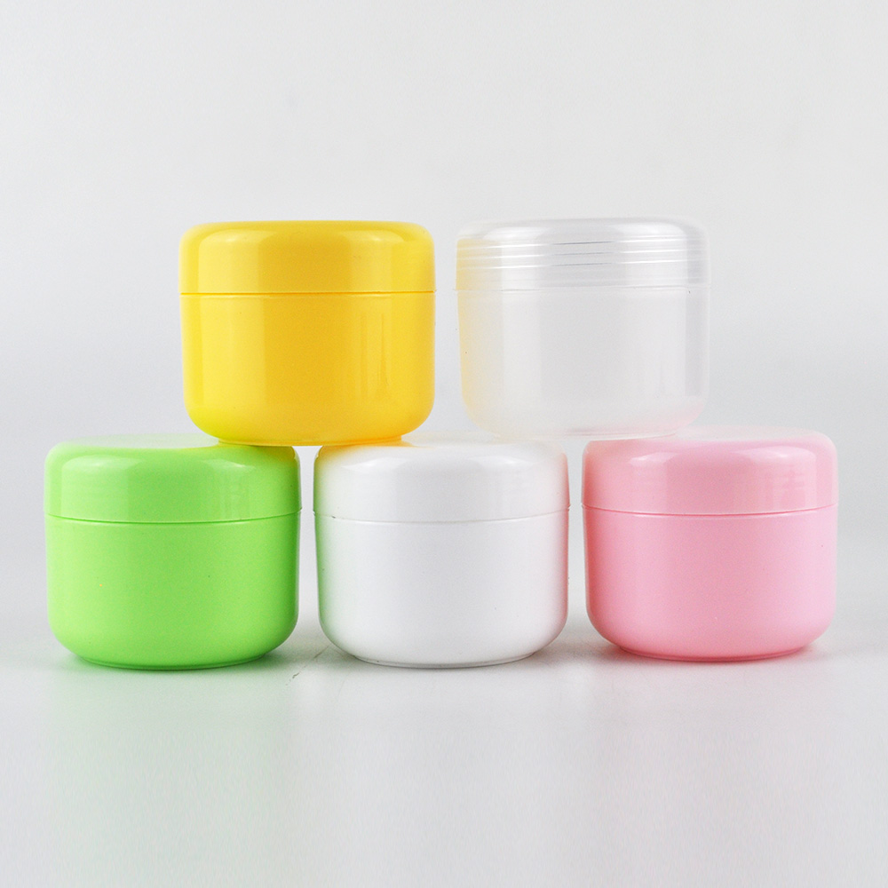 10g 20g 30g 50g 100g 150g 200g 250g white round plastic containers empty plastic cosmetic jars for hair cream