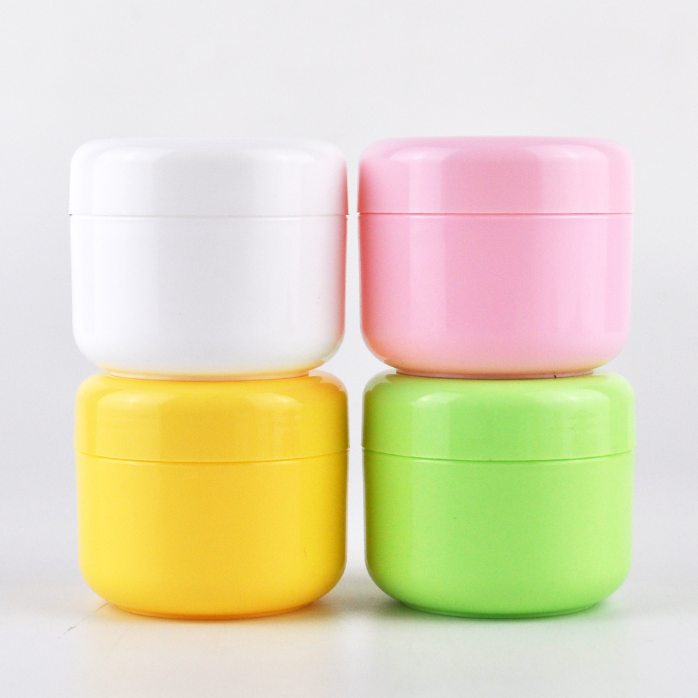 10g 20g 30g 50g 100g 150g 200g 250g white round plastic containers empty plastic cosmetic jars for hair cream