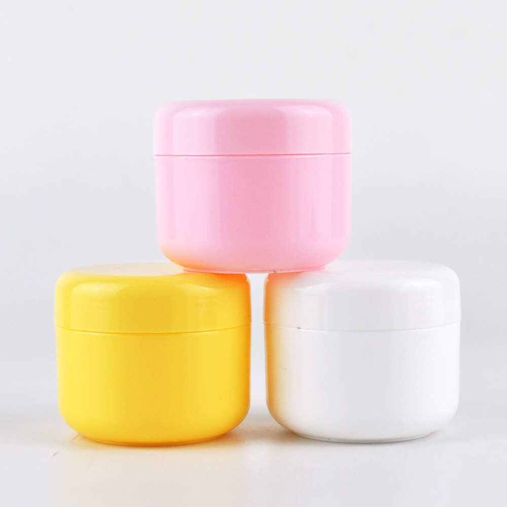 10g 20g 30g 50g 100g 150g 200g 250g white round plastic containers empty plastic cosmetic jars for hair cream