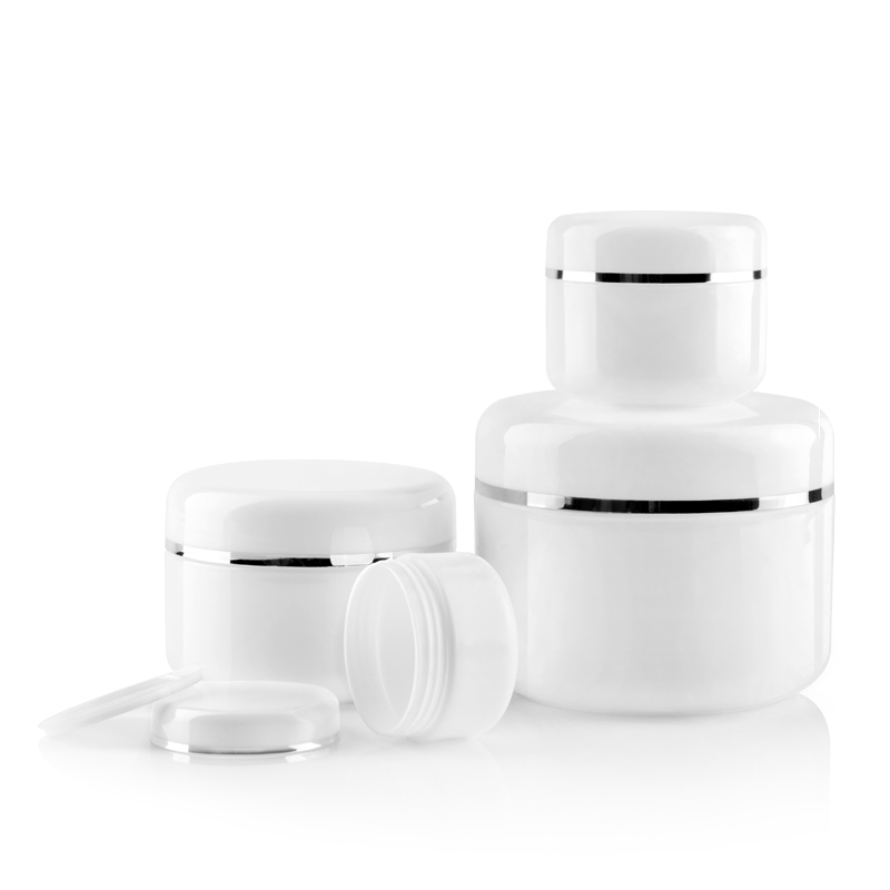 10g 20g 30g 50g 100g 150g 250g Empty single Wall White Round Cream Jars Plastic Containers with Dome Lid