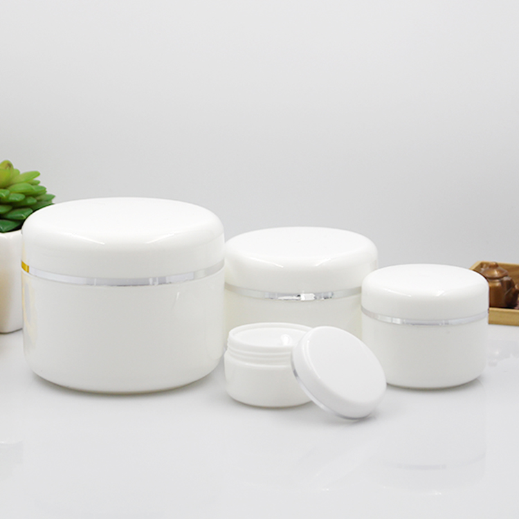 10g 20g 30g 50g 100g 150g 250g Empty single Wall White Round Cream Jars Plastic Containers with Dome Lid