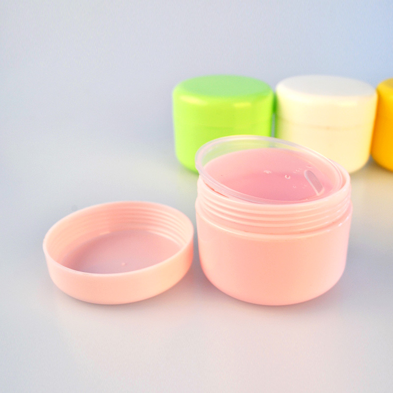 10g 20g 30g 50g 100g 150g 250g clear white yellow pink green cosmetic Plastic cream jar with screw lid gasket