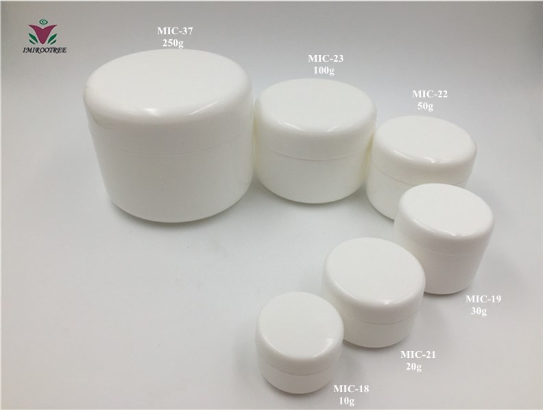 10g 20g 30g 50g 100g 250g white empty cream container and Lotion Pots