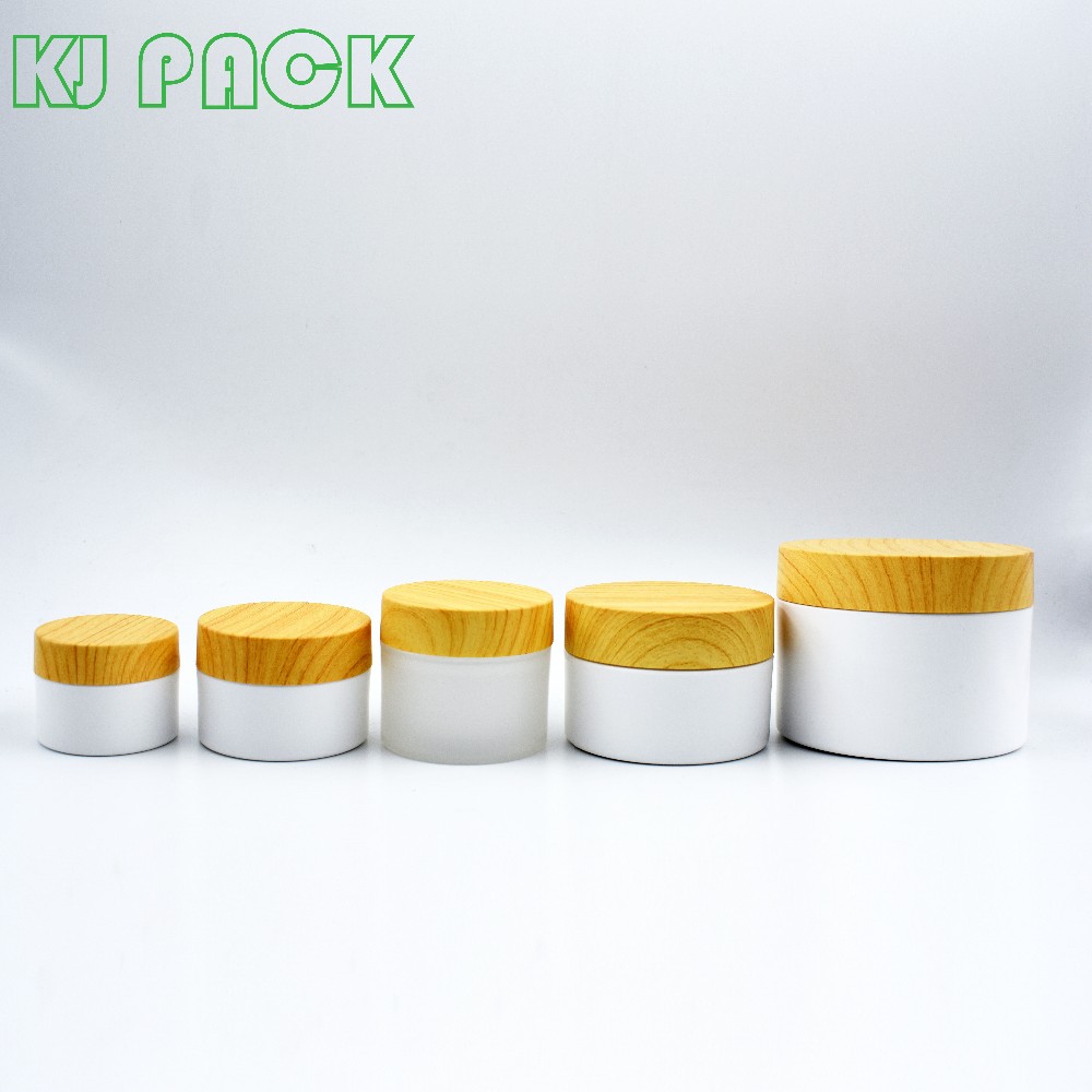 10g 20g 30g 50g 100g Bamboo Lid and Inner Liners Empty Straight Sided Cream Jars Vials Pots Makeup Container