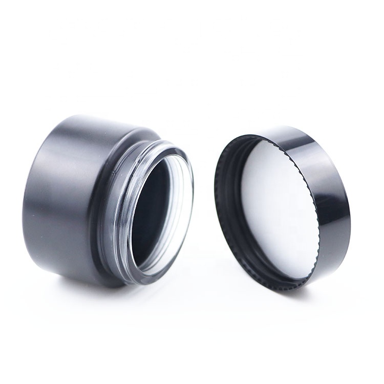 10g 20g 30g 50g 100g wholesale empty black opaque screw top wide mouth storage black glass jars