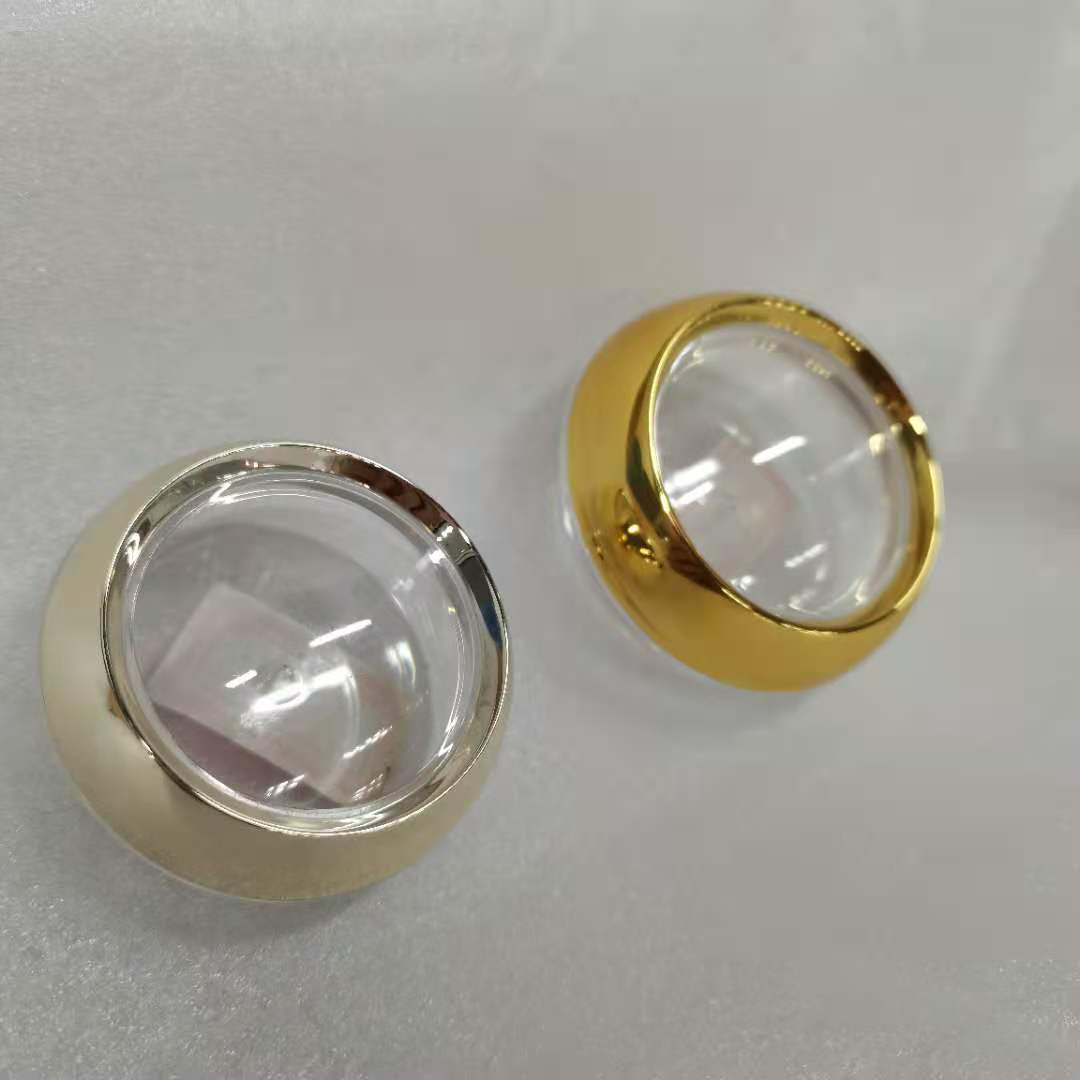 10g 20g 30g 50g cream jar PS plastic cylindrical container empty cosmetic jar with gold lids