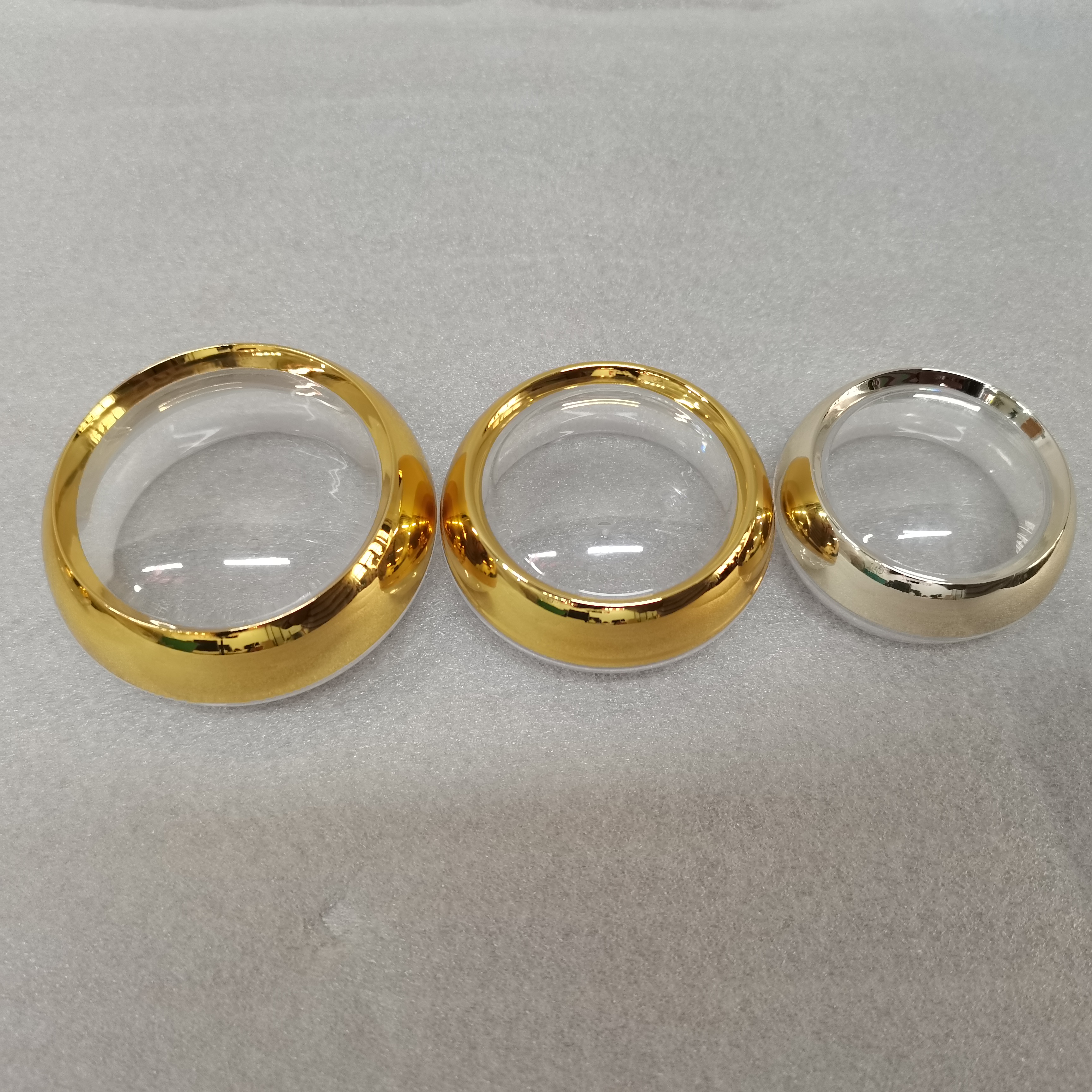 10g 20g 30g 50g cream jar PS plastic cylindrical container empty cosmetic jar with gold lids