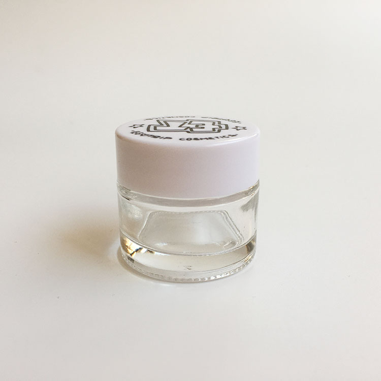 10g 20g 30g Airtight clear glass cosmetic jar for cream packing