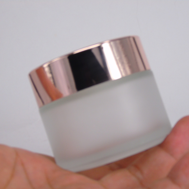 10g 20g 30g empty glass makeup jar pot travel size face cream /lotion /cosmetic container with inner lid