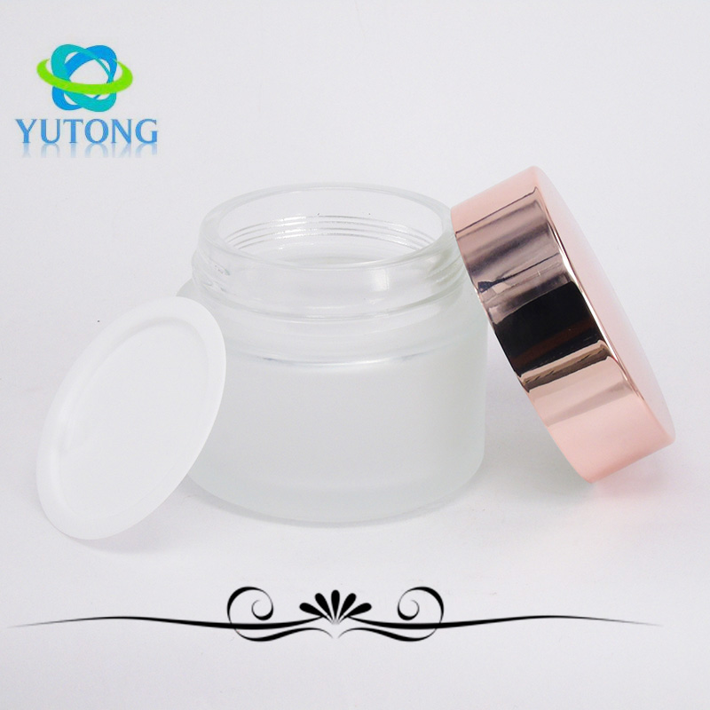10g 20g 30g empty glass makeup jar pot travel size face cream /lotion /cosmetic container with inner lid