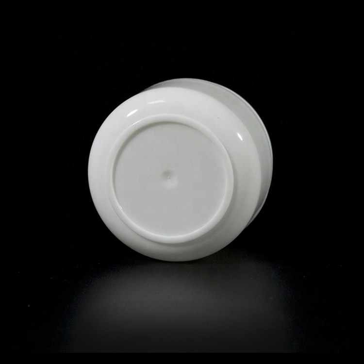 10g 20g 50g 100g 150g 200g 250g cosmetic cream container White PP plastic jar with silver edge dome lid