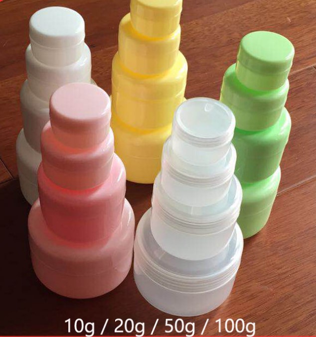 10g 20g 50g 100g Plastic Cosmetic empty Jar Round Shape Plastic Cosmetic Container Pp Plastic Cream Jar