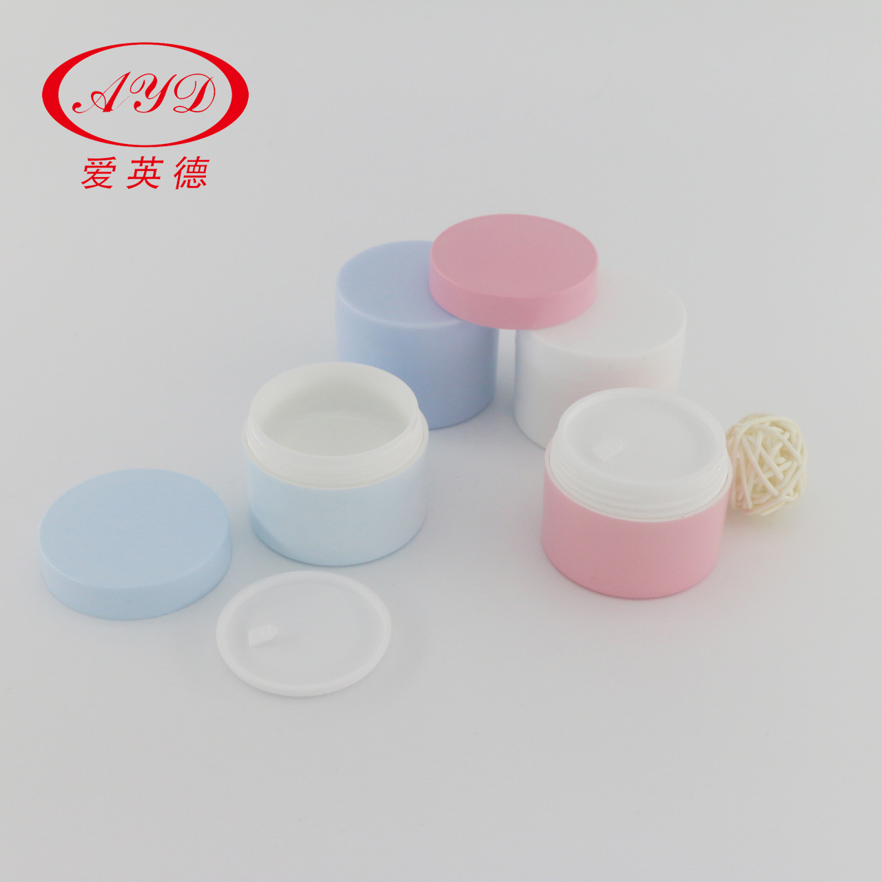 10g 20g Macaron Color Plastic Cosmetic Empty Container Single Thick Wall Jar Sample Packing Jars