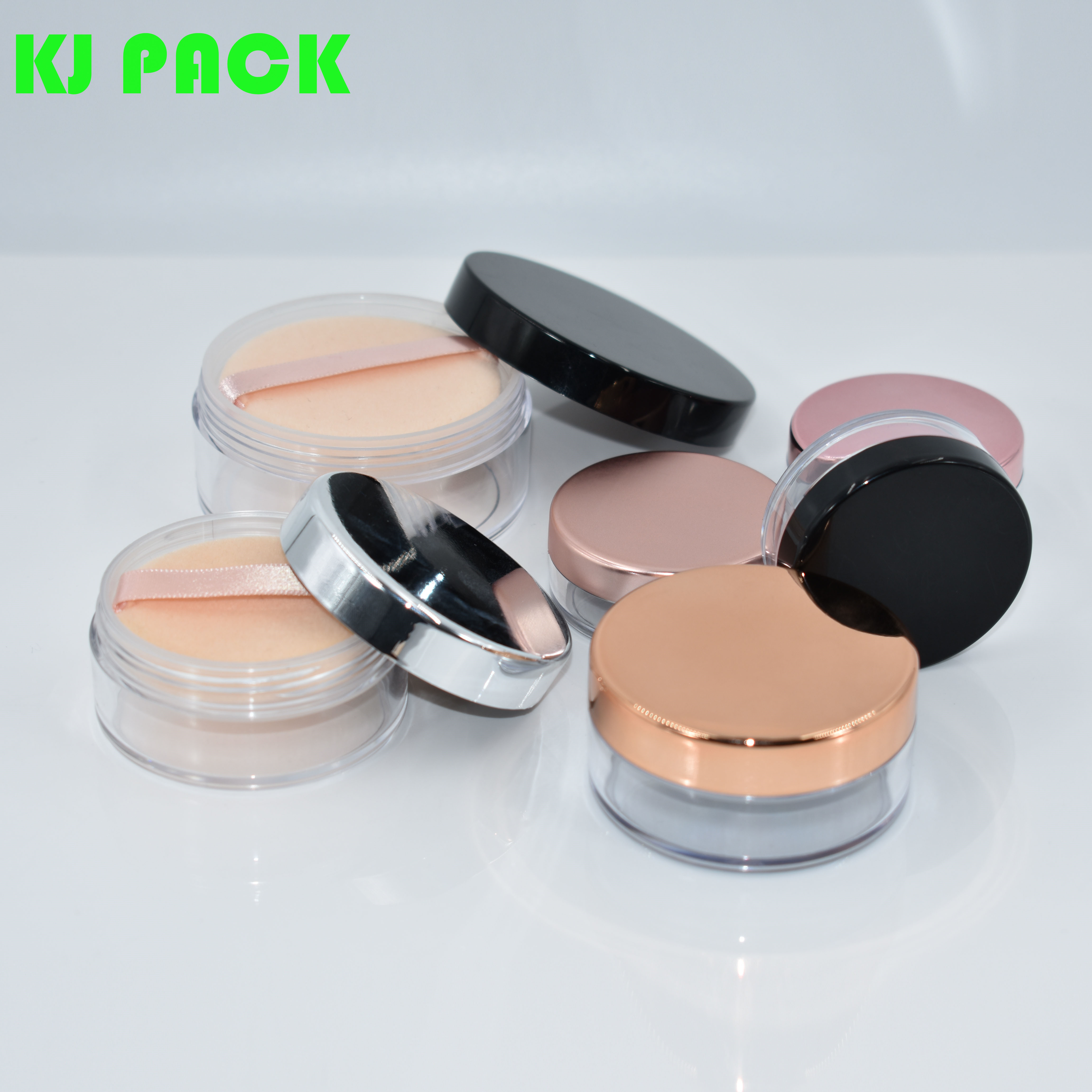 10g 20g Plastic Makeup Powder Case Containers, Face Loose Powder Cosmetic Container