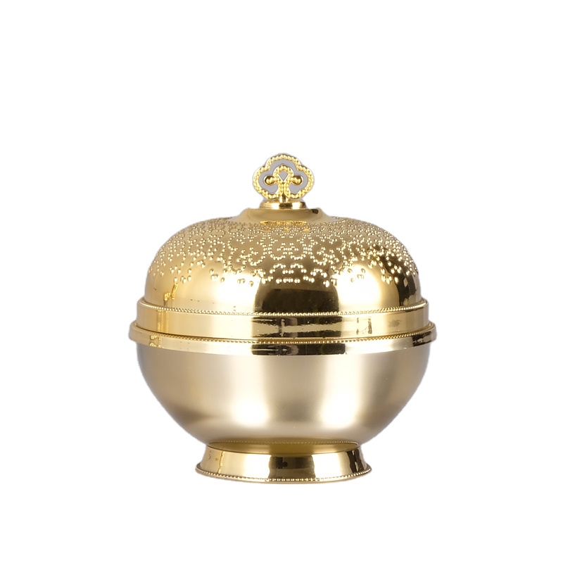 10g 20g in stock Luxury Ready to ship Fashion Design Acrylic Cream Jar Empty Golden Cosmetic Container With Cap