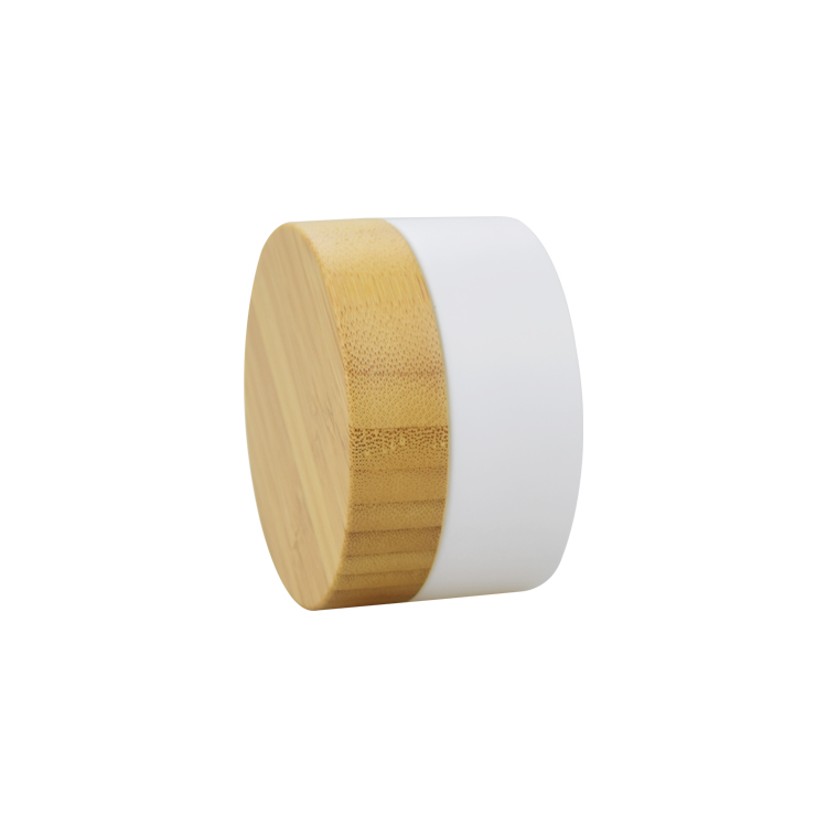10g 30g 50g 100g empty frosted glass cosmetic jars with bamboo caps