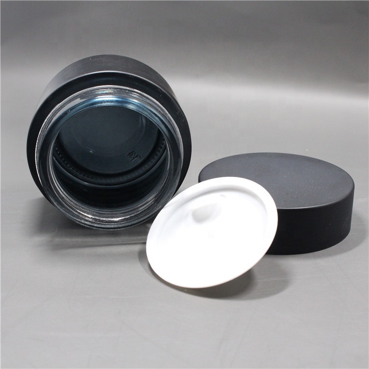 10g 30g 50g Thick Glass Cosmetic Jar with Line Sealer Threaded Cap Cosmetic Package