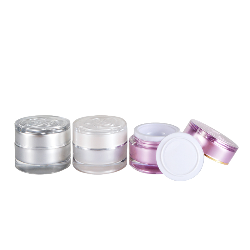 10g 30g Empty luxury skin Care Cream face cream acrylic cosmetic jar with Rose design