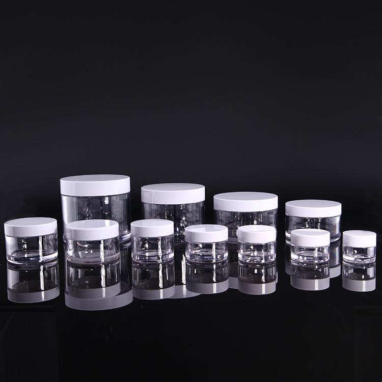 10g-350g PETG Clear Cosmetic Jar cosmetic creams packaging