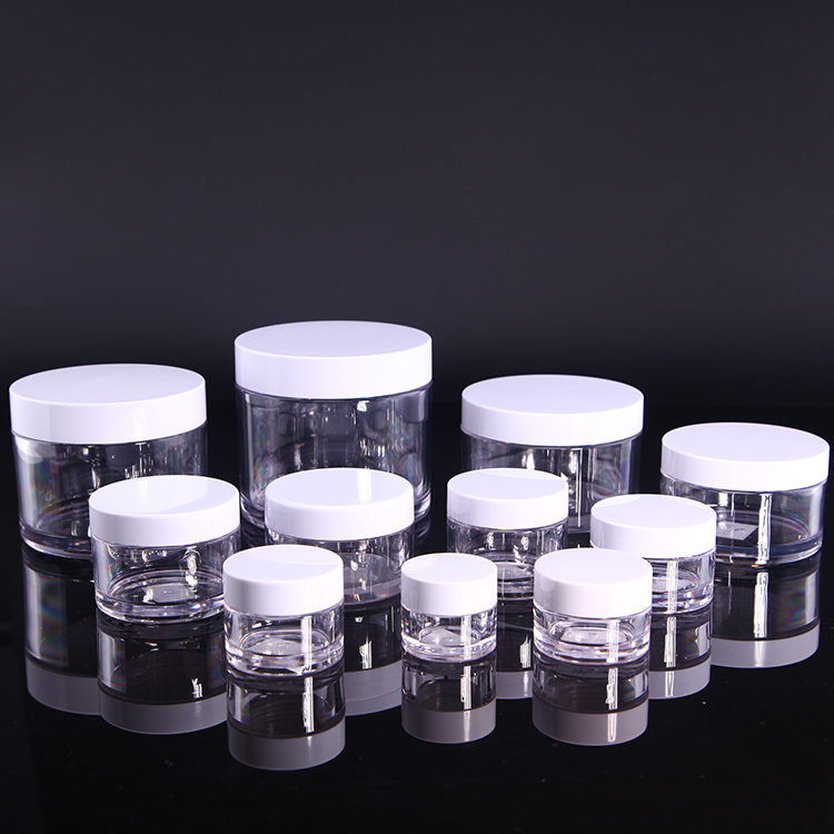 10g-350g PETG Clear Cosmetic Jar cosmetic creams packaging