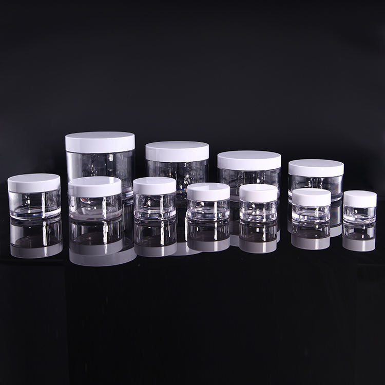 10g-350g PETG Clear Cosmetic Jar cosmetic creams packaging
