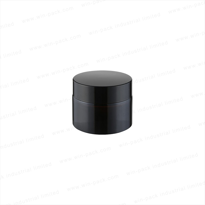 10g 5g 15g 20g 30g 50g 70g Packaging container amber black pet glass cosmetic cream jar with black lid