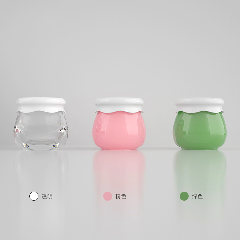 10g Cute small empty eye cream plastic jars Cosmetic container Pink/Green/Clear PP cream jars