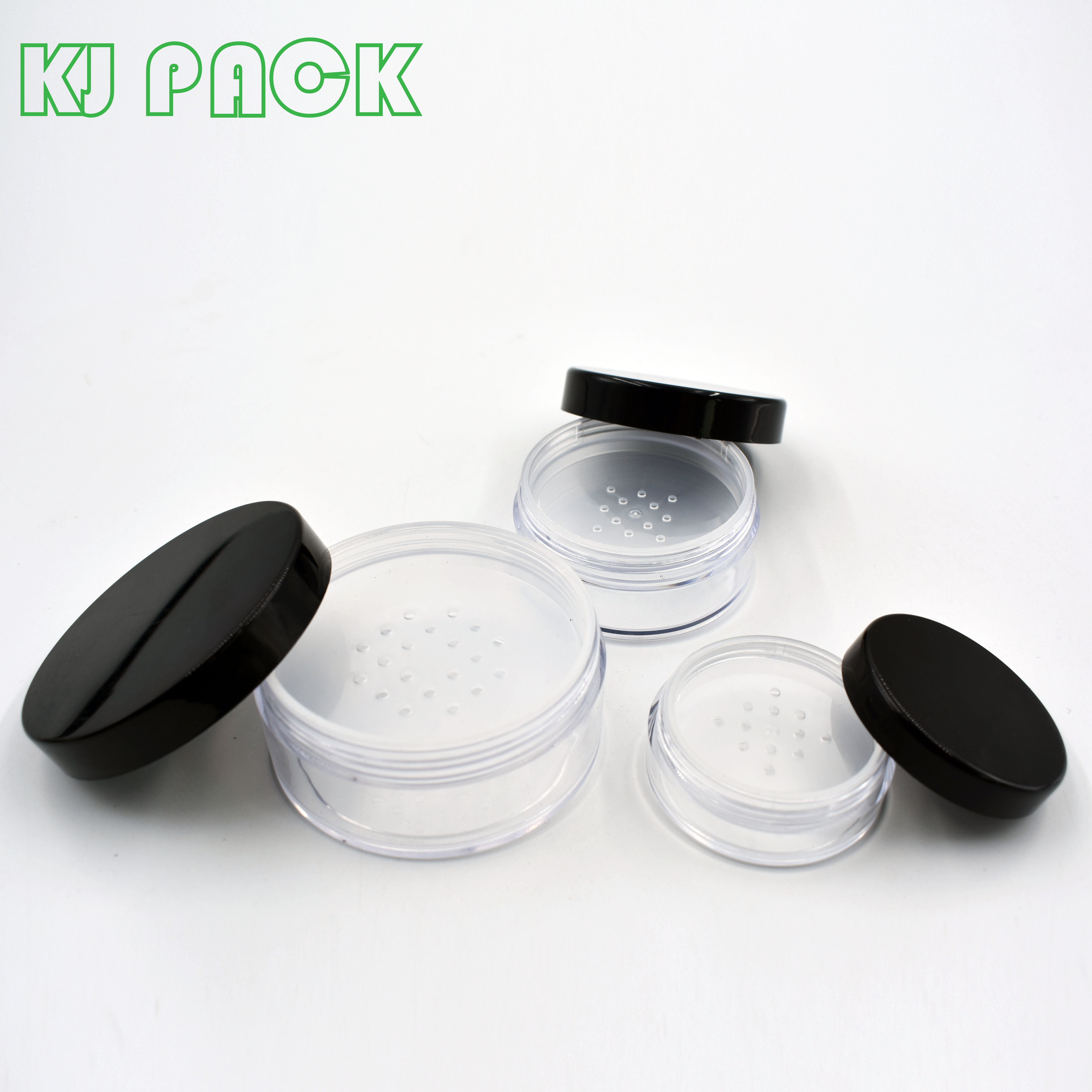 10g Empty Loose Face Powder Blusher Puff Case Box Makeup Cosmetic Jars Containers with Sifter and Lids