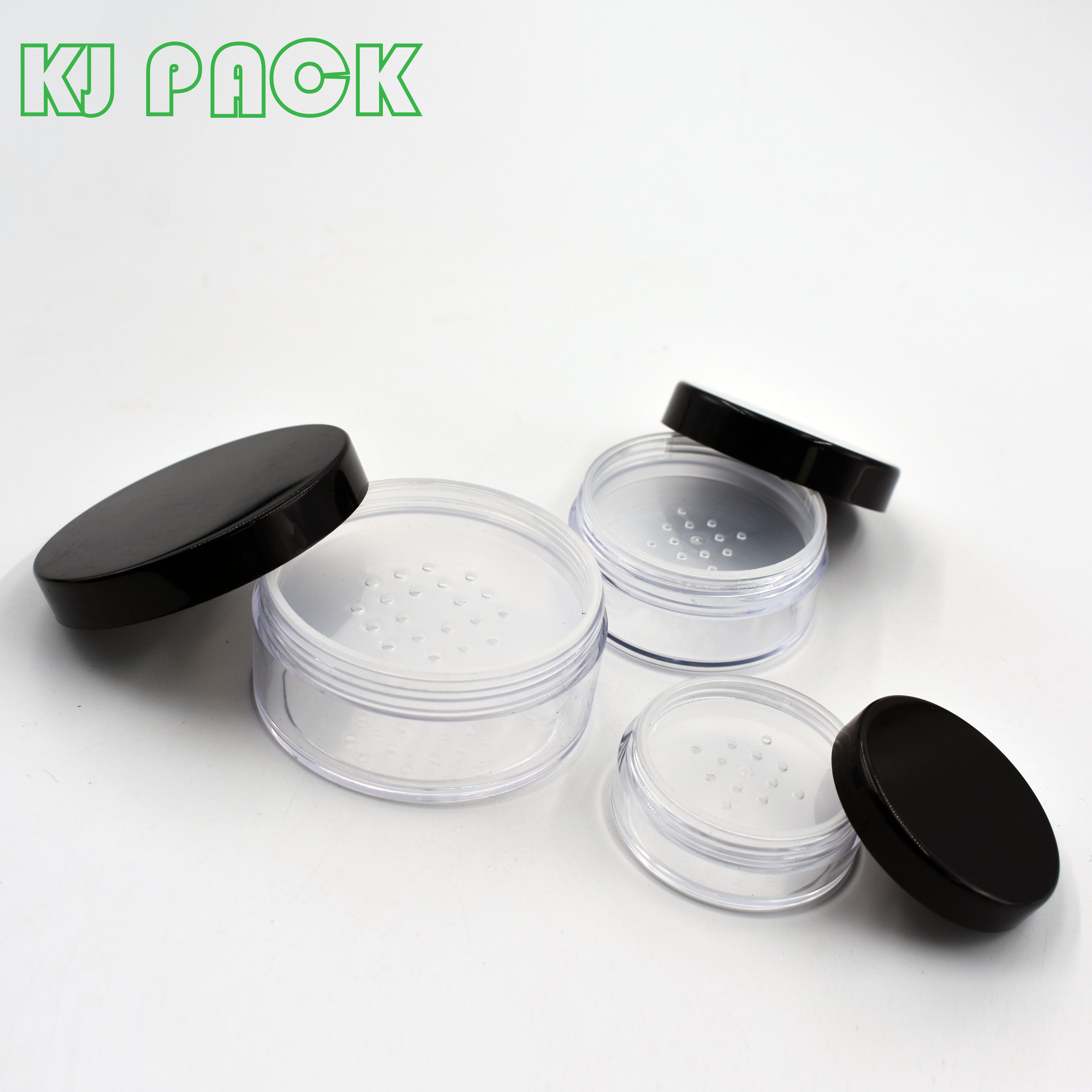 10g Empty Loose Face Powder Blusher Puff Case Box Makeup Cosmetic Jars Containers with Sifter and Lids