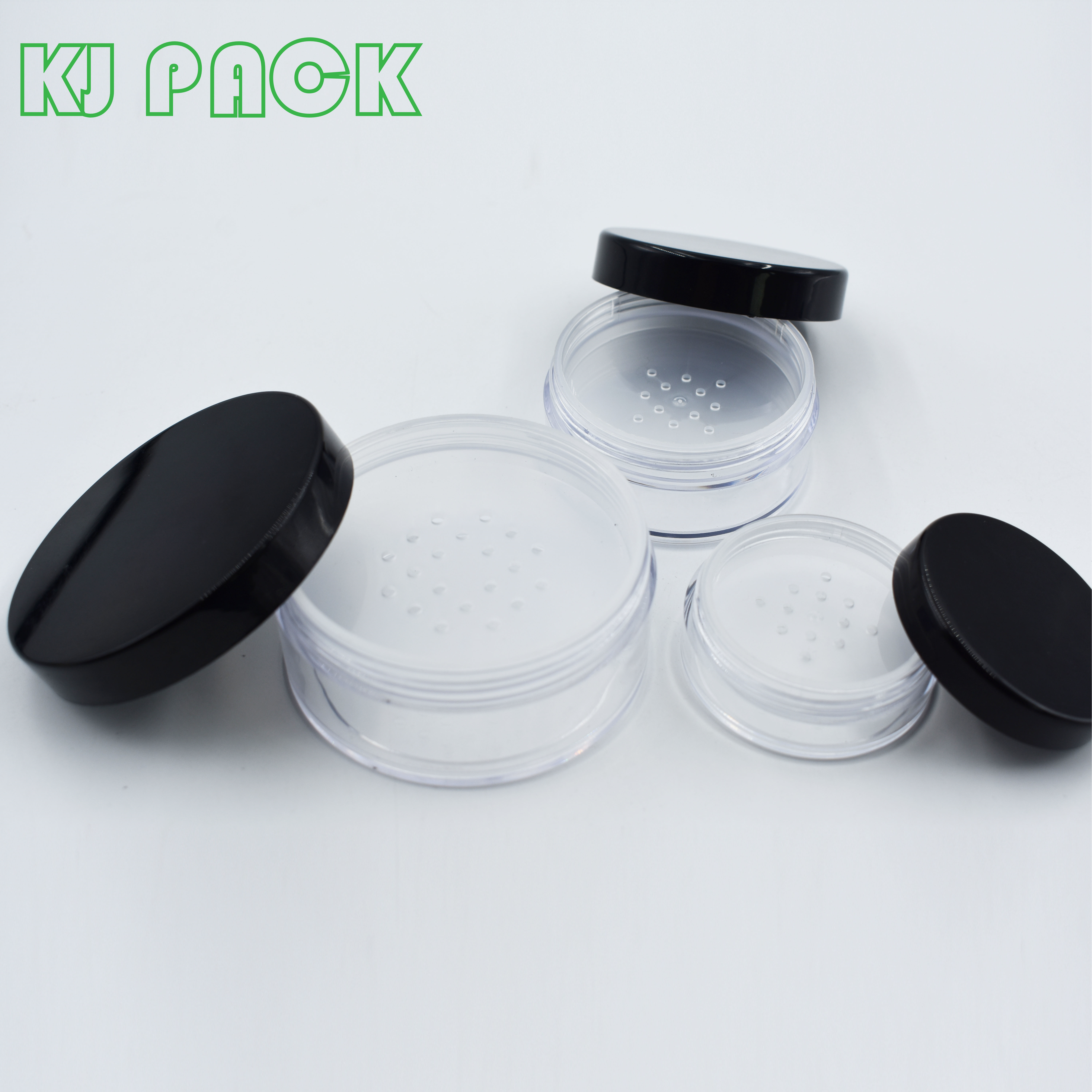 10g Empty Loose Face Powder Blusher Puff Case Box Makeup Cosmetic Jars Containers with Sifter and Lids