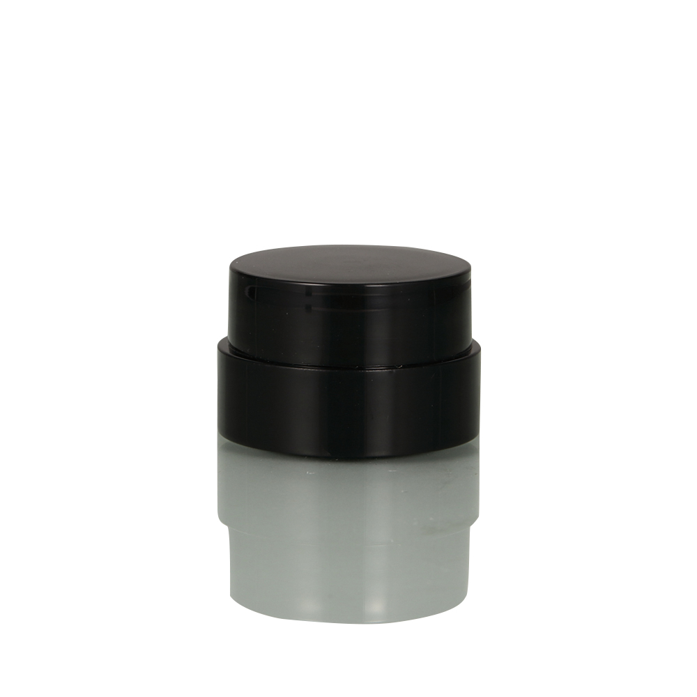 10g Green Clear Black Plastic PP PS PET Jar with black Cover