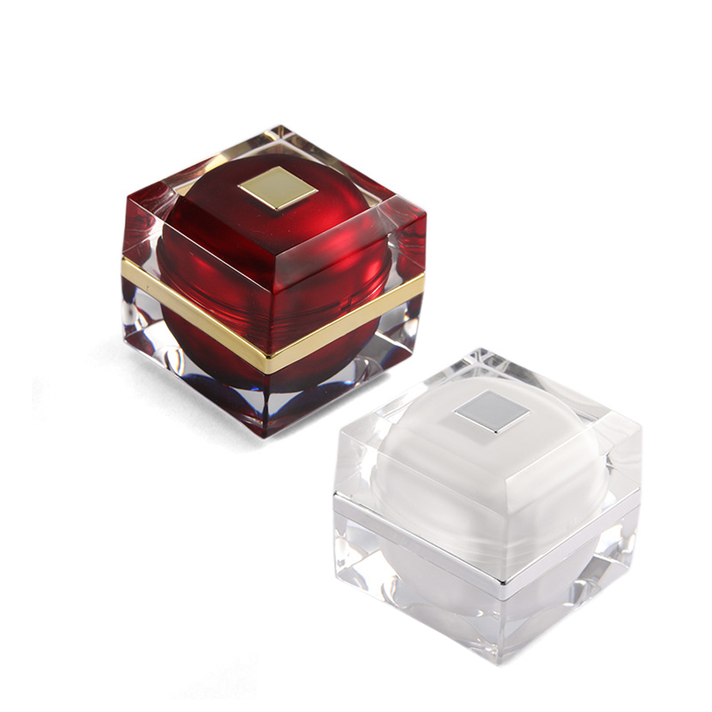 10g High Quality Cosmetic Jar Square Packaging Cream Container Acrylic Cosmetic Cream Jar