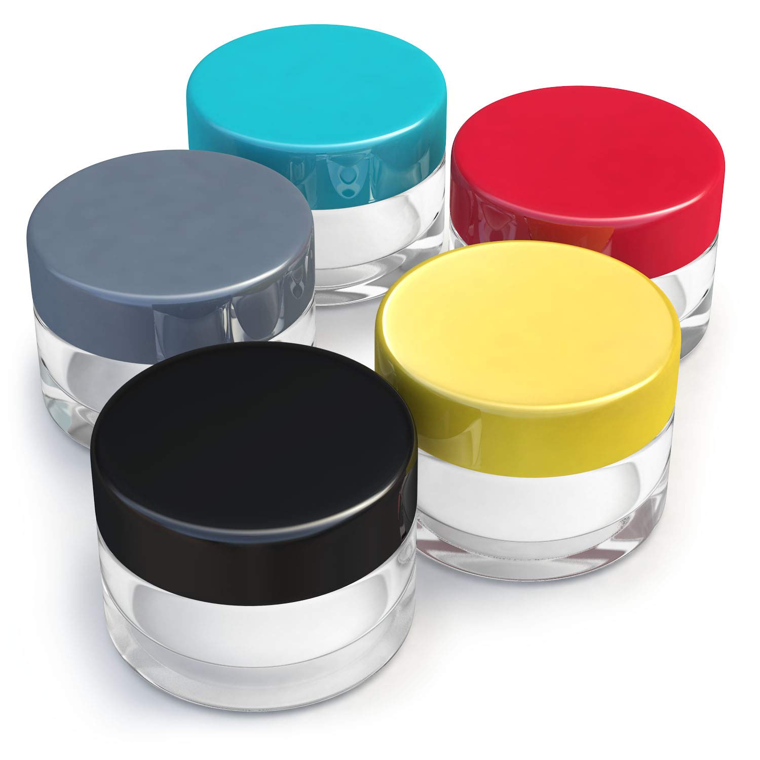 10g PET Plastic Jar Cosmetic Sample Empty Container Plastic Round Lid Small Bottle