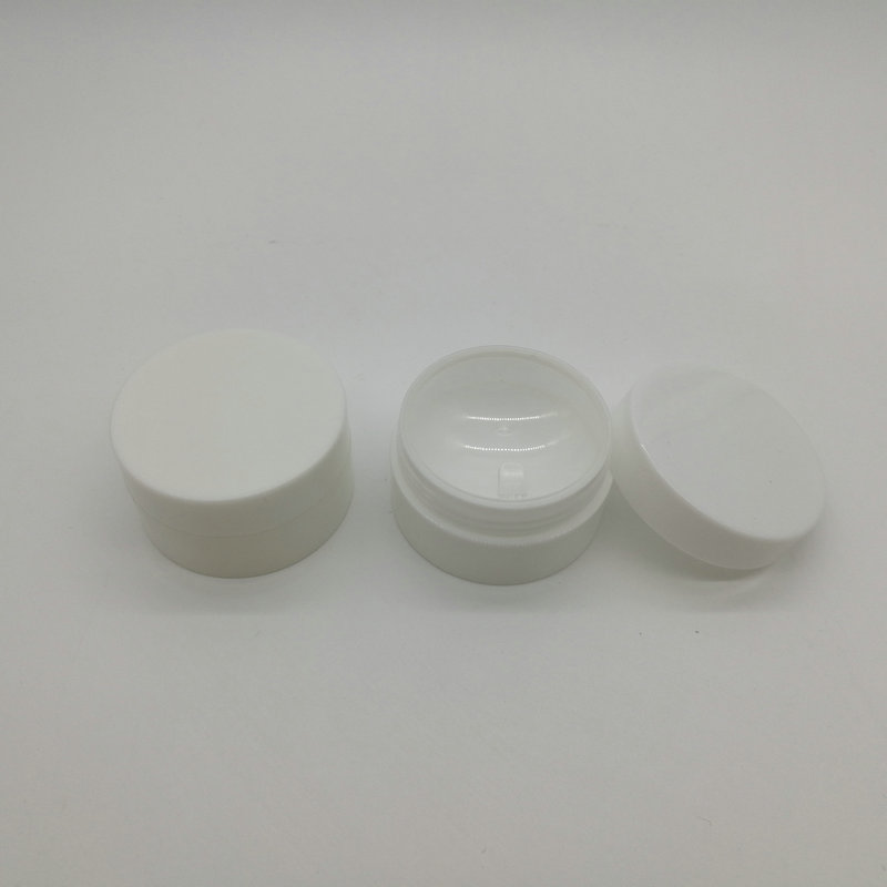 10g PP White Make Up Small cream Jar with inner lids, plastic white cosmetic container for eye cream