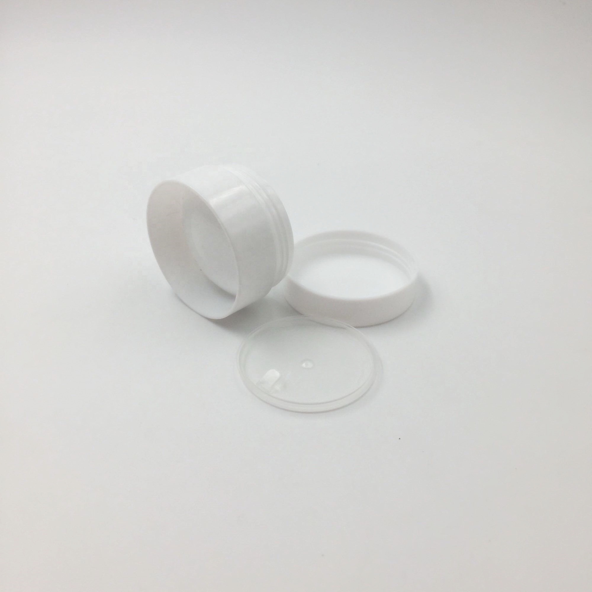 10g PP White Make Up Small cream Jar with inner lids, plastic white cosmetic container for eye cream