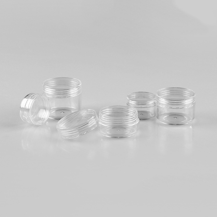 10g PS clear plastic cream jar make up sample jar with screw cap