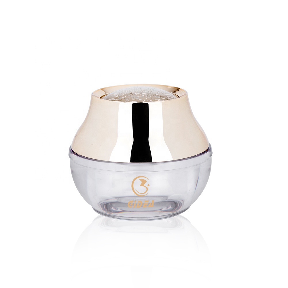 10g Rose Gold Cap Transparent Plastic Cream Jar With Lid China Cosmetic Jar For Skin Care