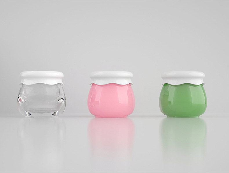 10g Small Empty Fruit shape Plastic Pink Clear Skin Care Lip Scrub Container Jars Cosmetic Packaging