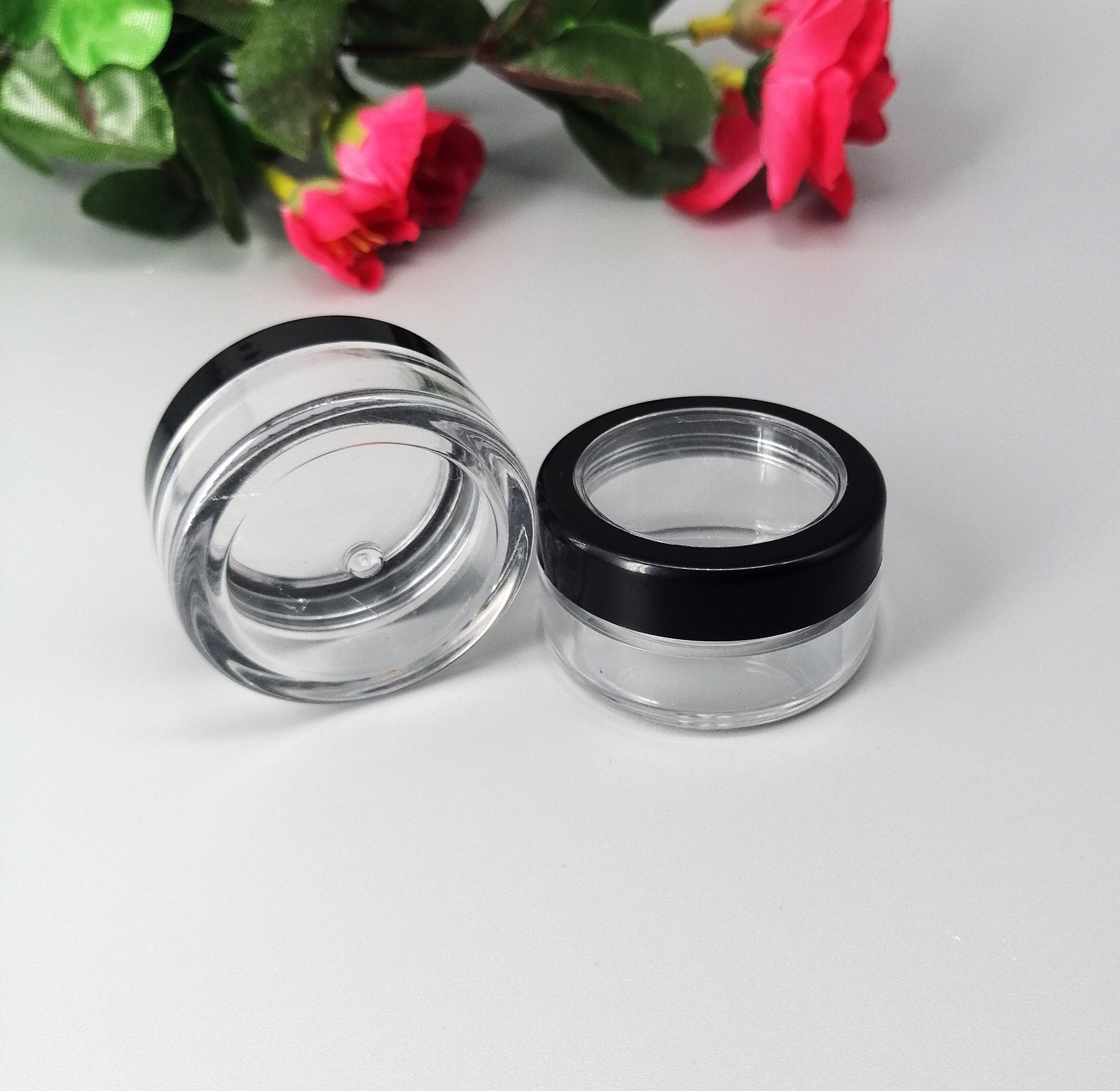 10g cream bottle  transparent cosmetics pot empty jar nail art jewelry glitter  beads filled storage box Plastic filling bottle