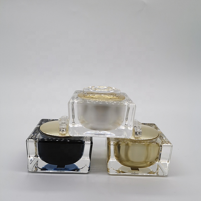 10g custom label luxury acrylic makeup jar empty cosmetic packaging cream jar