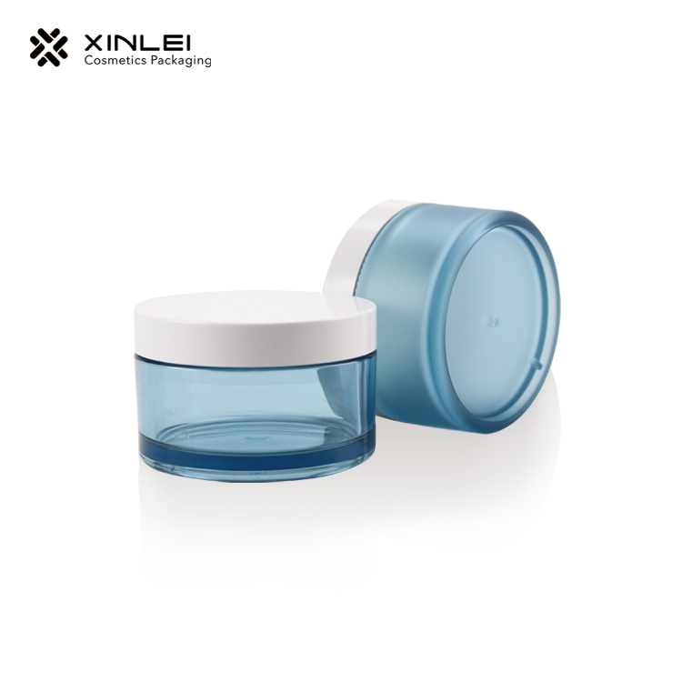 10g empty cosmetic PET clear wide mouth custom plastic jar containers with seal lid