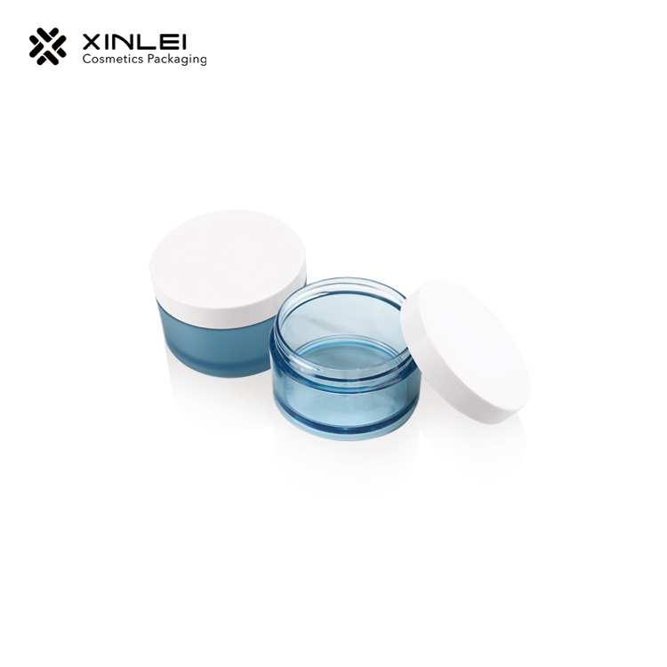 10g empty cosmetic PET clear wide mouth custom plastic jar containers with seal lid