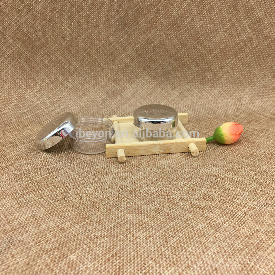 10g empty cosmetic cream silver plating jar