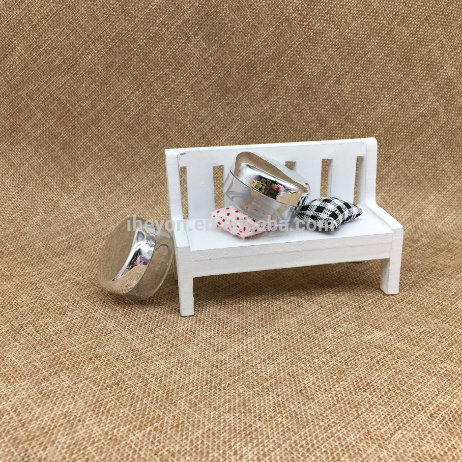 10g empty cosmetic cream silver plating jar