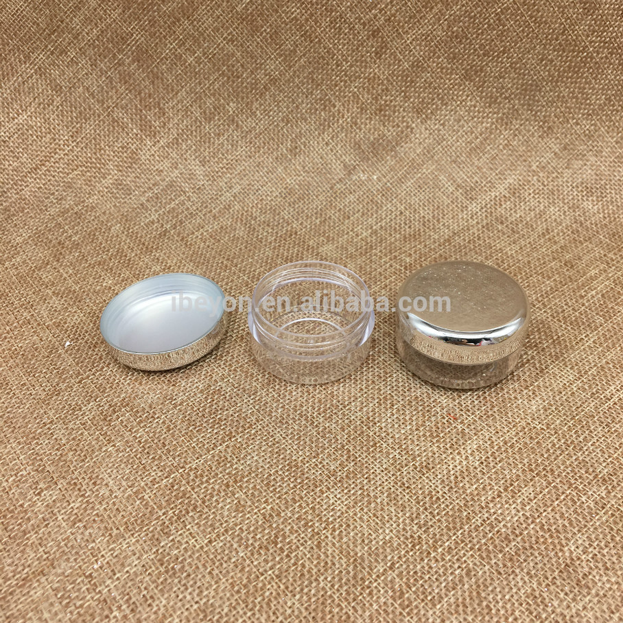 10g empty cosmetic cream silver plating jar