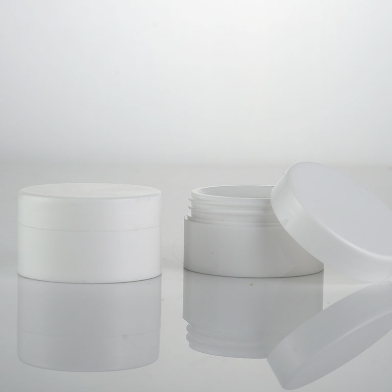 10g empty white double layer skin care plastic jar Cosmetic samples PET eye cream jars