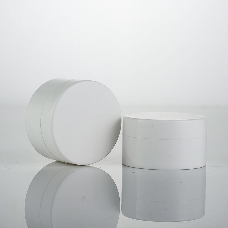 10g empty white double layer skin care plastic jar Cosmetic samples PET eye cream jars